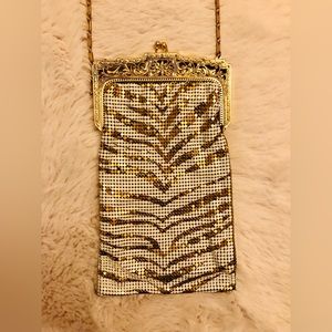 Vintage Whiting & Davis Zebra Metal Purse